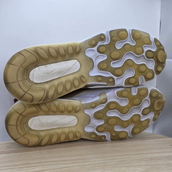 Womens Size 9 - Nike Air Max 270 React Lace Up Athletic Shoe AT6174-700 Beige - Picture 8 of 9